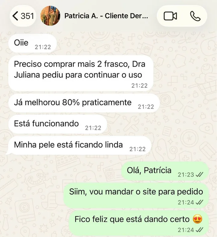 Depoimento de cliente Dermo Clinical Anti-Idade Noite